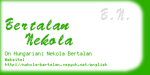 bertalan nekola business card